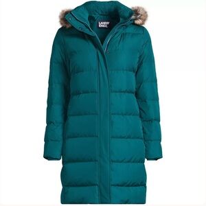 Lands' End Women's Teal Puffer Jacket